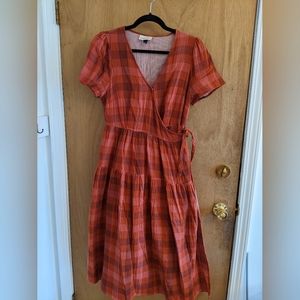 Universal Thread Checked Prairie Dress